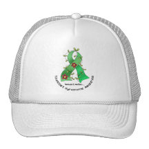 Flower Ribbon 1 Tourette's Syndrome Hat