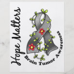 Flower Ribbon 4 Hope Matters Brain Tumour Personalized Flyer