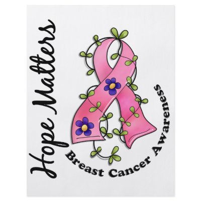 Flower Ribbon 4 Hope Matters Breast Cancer by awarenessgifts