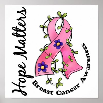 Flower Ribbon 4 Hope Matters Breast Cancer by awarenessgifts