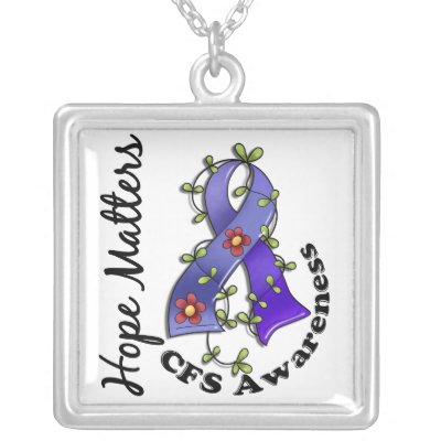 Flower Ribbon 4 Hope Matters CFS by awarenessgifts