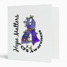 Flower Ribbon 4 Hope Matters CFS Vinyl Binders