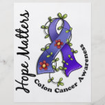 Flower Ribbon 4 Hope Matters Colon Cancer Flyer