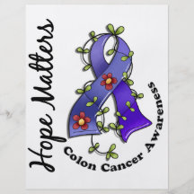 Flower Ribbon 4 Hope Matters Colon Cancer Flyer