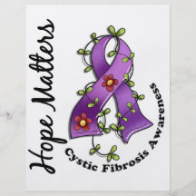 Flower Ribbon 4 Hope Matters Cystic Fibrosis Flyers