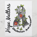 Flower Ribbon 4 Hope Matters Diabetes Flyer Design