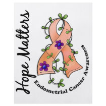 Flower Ribbon 4 Hope Matters Endometrial Cancer