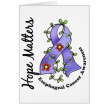 Flower Ribbon 4 Hope Matters Esophageal Cancer Card
