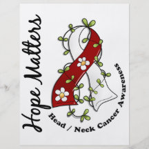Flower Ribbon 4 Hope Matters Head Neck Cancer Full Colour Flyer