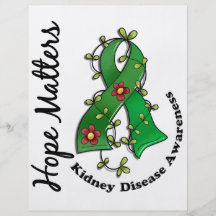 Flower Ribbon 4 Hope Matters Kidney Disease Personalized Flyer