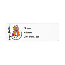 Flower Ribbon 4 Hope Matters Multiple Sclerosis Return Address Label