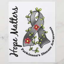 Flower Ribbon 4 Hope Matters Parkinson's Disease Flyer Design