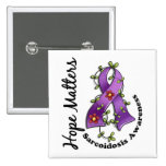Flower Ribbon 4 Hope Matters Sarcoidosis Pins