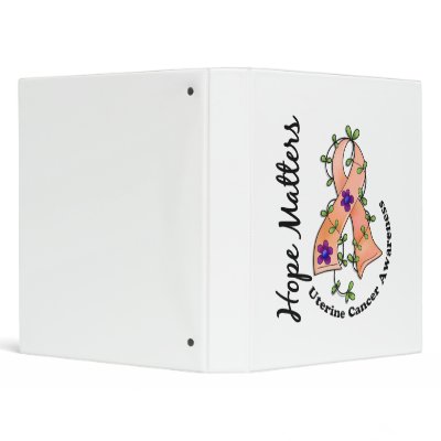 Flower Ribbon 4 Hope Matters Uterine Cancer by awarenessgifts