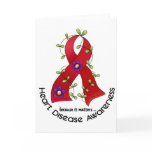 Flower Ribbon HEART DISEASE AWARENESS T-Shirts