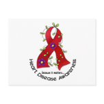 Flower Ribbon HEART DISEASE AWARENESS T-Shirts