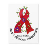 Flower Ribbon HEART DISEASE AWARENESS T-Shirts
