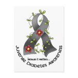 Flower Ribbon JUVENILE DIABETES AWARENESS T-Shirts