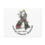 Flower Ribbon JUVENILE DIABETES AWARENESS T-Shirts