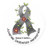 Flower Ribbon JUVENILE DIABETES AWARENESS T-Shirts