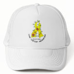 Flower Ribbon LIVER CANCER (YELLOW Ribbon) hats