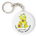 Flower Ribbon LIVER CANCER (YELLOW Ribbon)