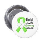 Flower Ribbon - Mental Health Awareness Month Button