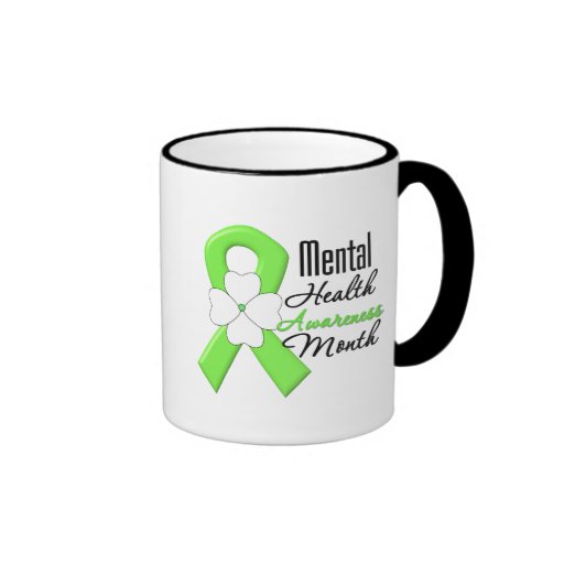 Flower Ribbon - Mental Health Awareness Month Mug