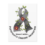 Flower Ribbon PARKINSON’S DISEASE AWARENESS Tees Postcard