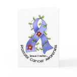 Flower Ribbon PROSTATE CANCER AWARENESS T-Shirts Card