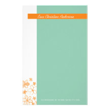 Flower Scribbles Aqua • Stationery