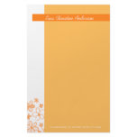 Flower Scribbles Orange • Stationery