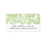 Flower Scroll Address Label