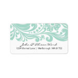 Flower Scroll Address Label