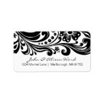 Flower Scroll Address Label