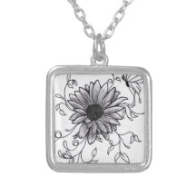 Flower sketch custom jewelry