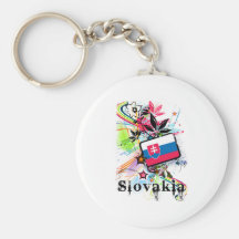 Flower Slovakia Key Chains