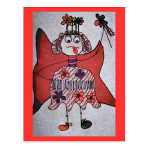 flower sour Fairy postcard