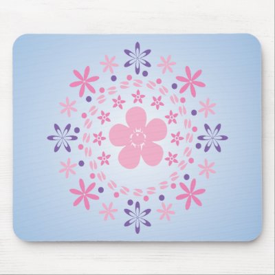 Flower Spiral: Vector Art: Mousepad by spiritswitchboard