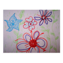 flower Spring postcard