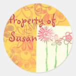 Flower Stamp Stickers