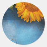 Flower - Sunflower - Little blue sunshine Sticker