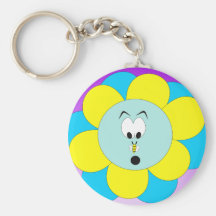 Flower Surprised By Bee Key Chains