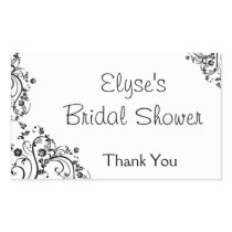Flower Swirl Rectangle Sticker