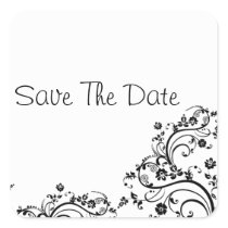 Flower Swirl Square Sticker