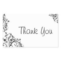 Flower Swirl Rectangle Sticker
