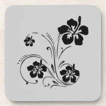 Flower Tattoo Beverage Coaster