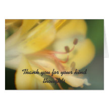 Flower Thank you for your kind thoughts Card