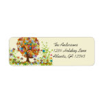 Flower Tree Swirl  Return Address