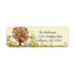 Flower Tree Swirl  Return Address